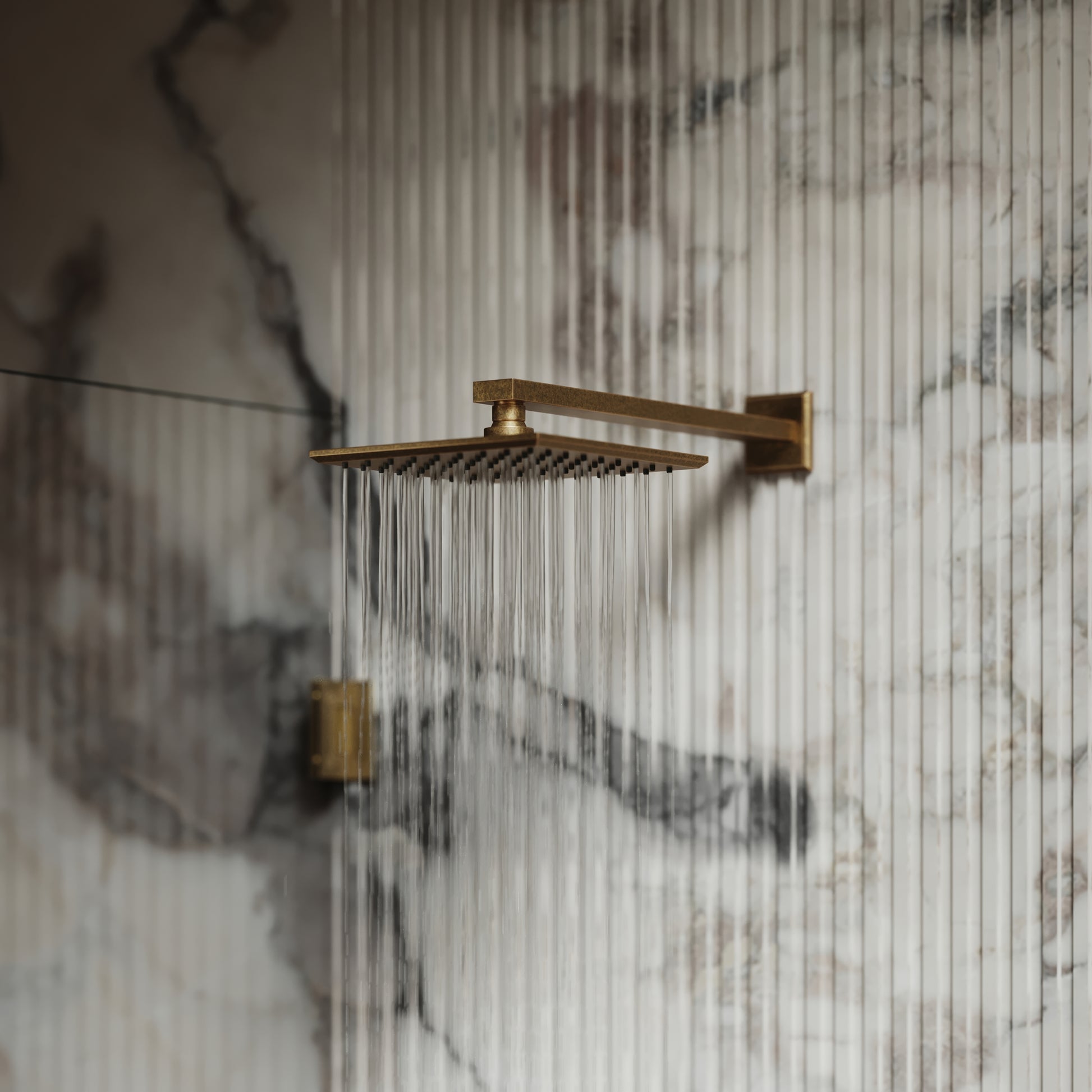 Baroque Aged Bronze Thermostatic Shower with Handheld