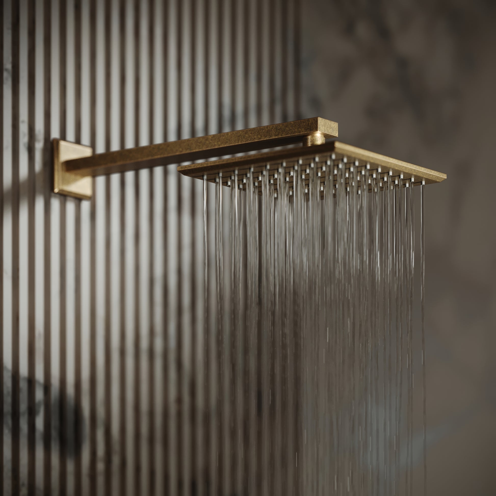Baroque Aged Bronze Thermostatic Shower with Handheld