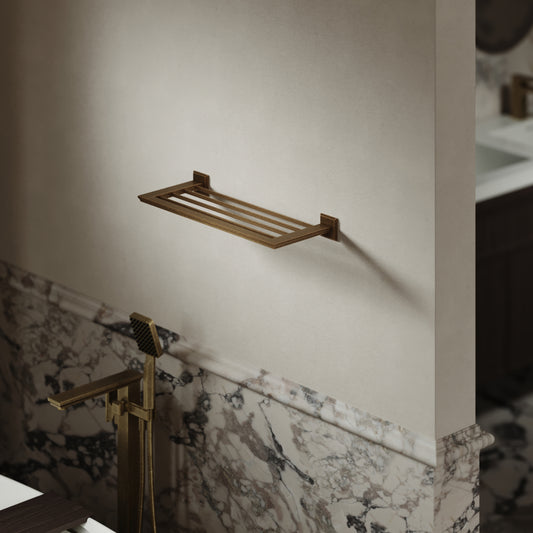 Baroque Aged Bronze Towel Shelf