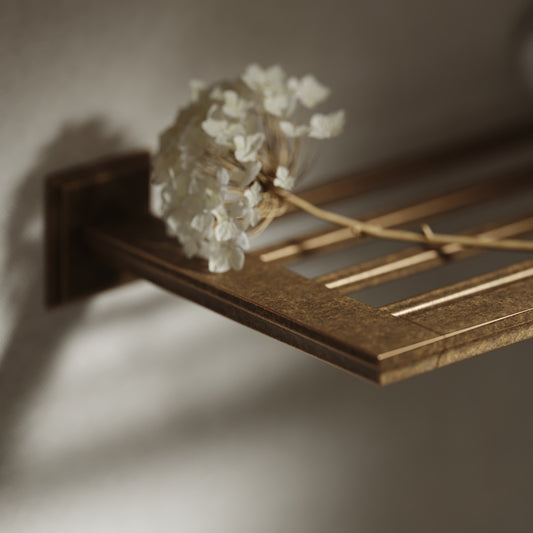 Baroque Aged Bronze Towel Shelf