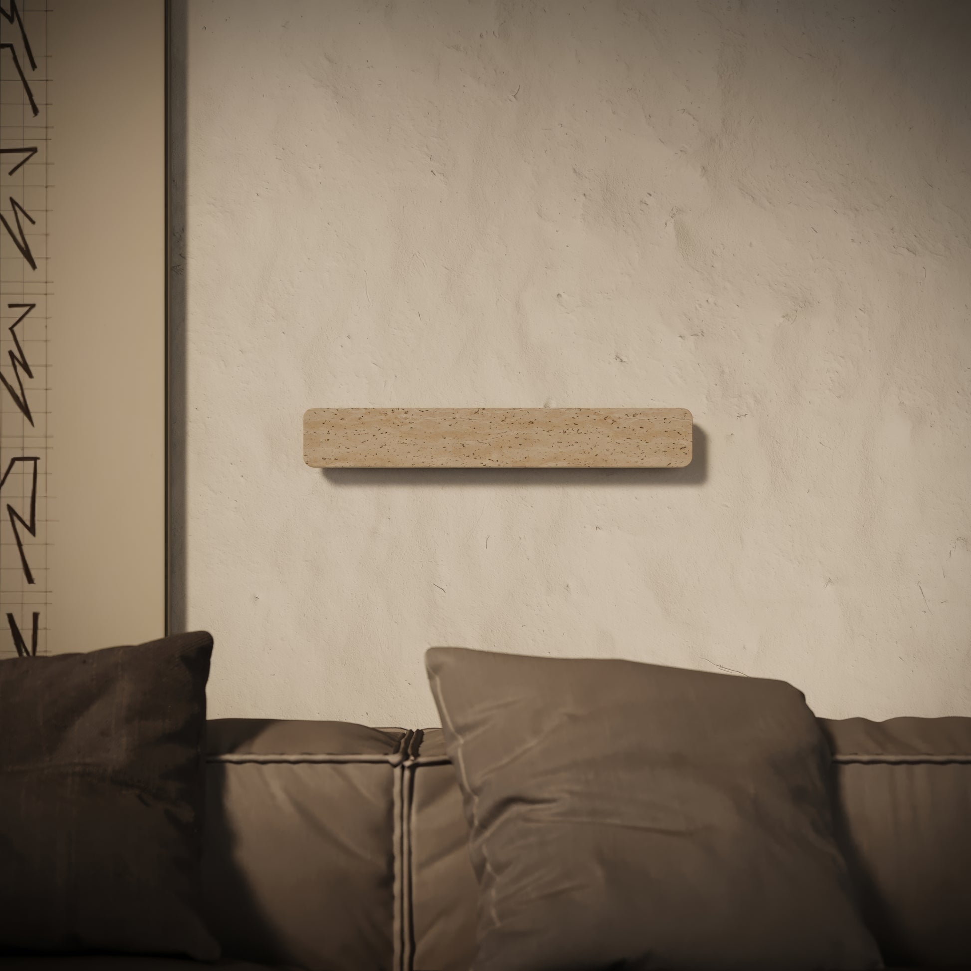 Tramonto Travertine Wall Sconce Light 600mm