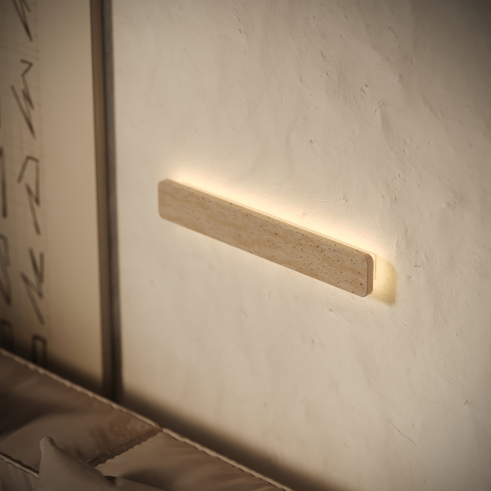 Tramonto Travertine Wall Sconce Light 600mm