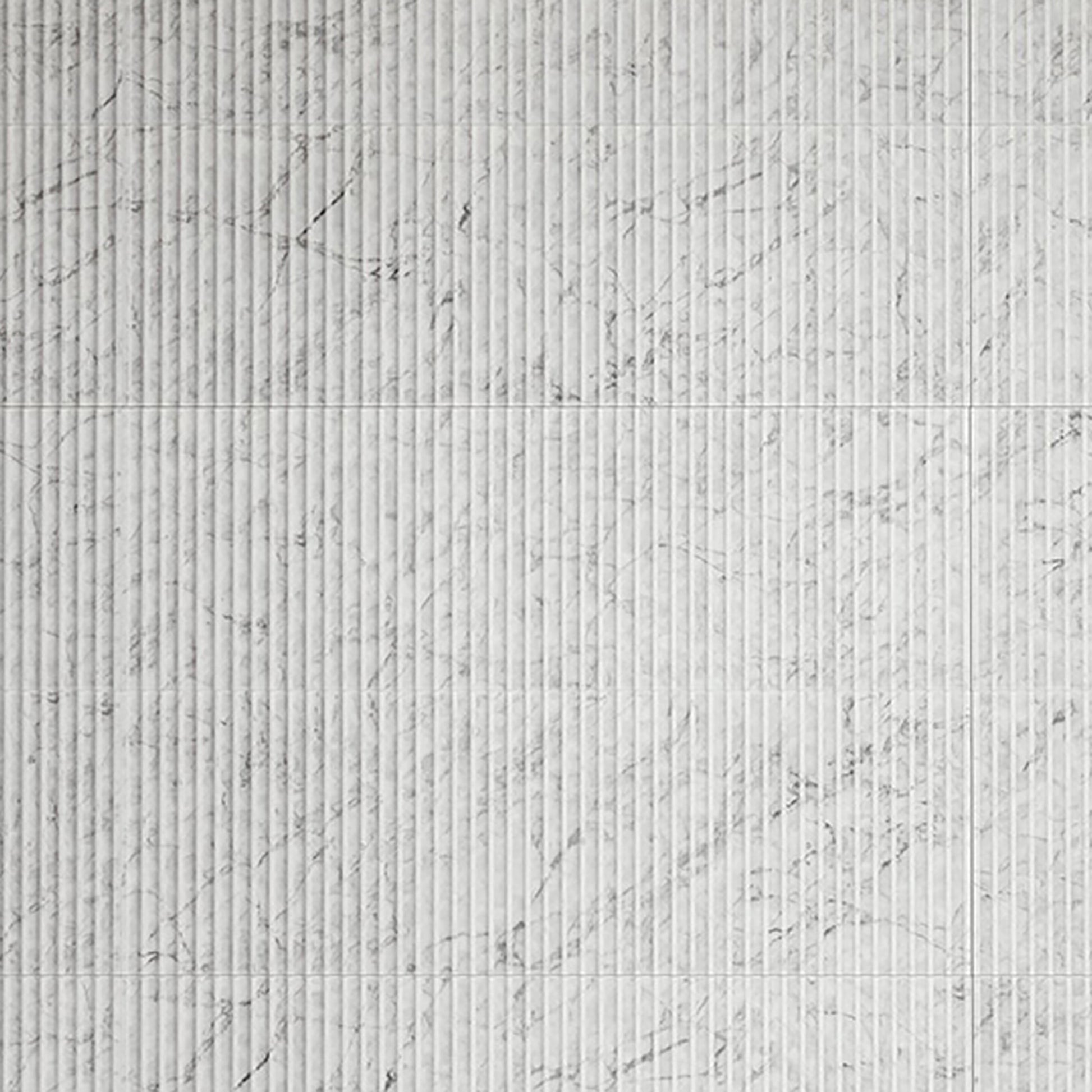 Tuscano Fluted Carrara Marble Tile Sample