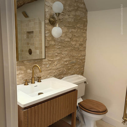 Eclat Natural Oak Wood Grain Vanity Unit 800mm