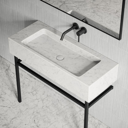 Vernante Carrara Marble Vanity Unit 1000mm