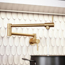 Veroni Modern Kitchen Pot Filler Tap Brushed Gold