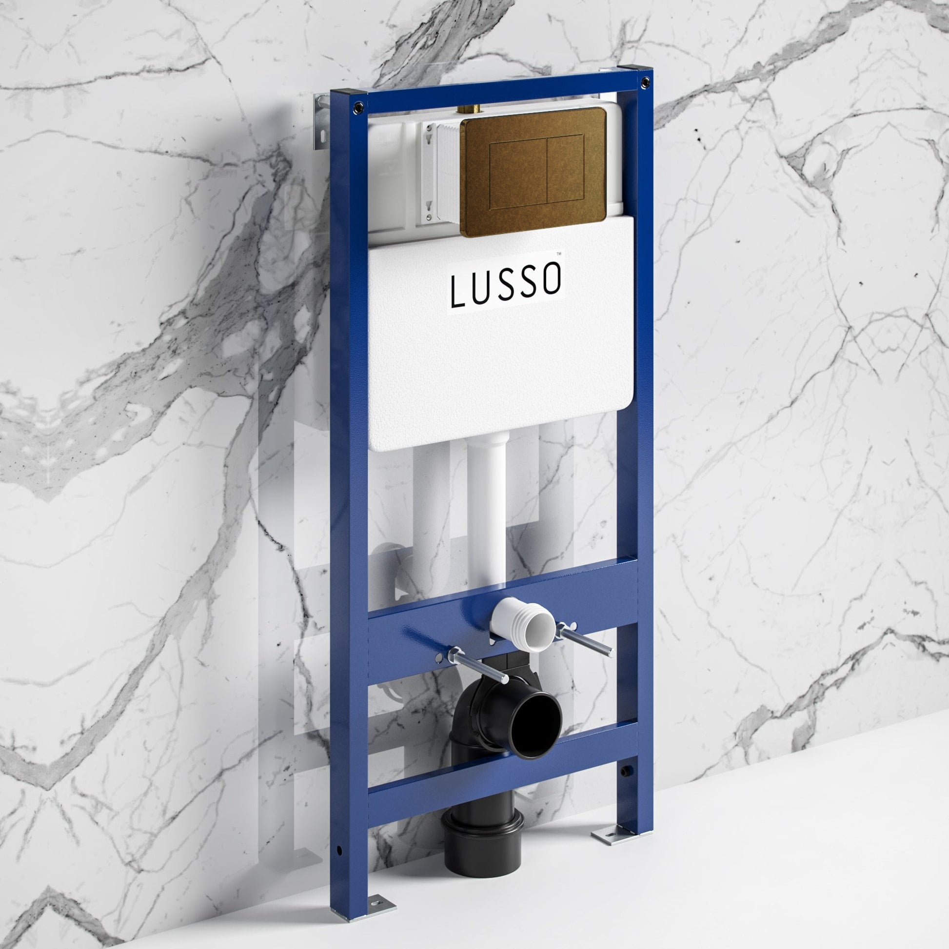 Senza Concealed Dual Flush Cistern & Frame with Flush Plate