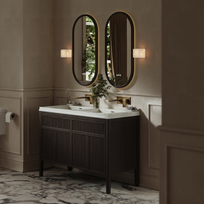 Baroque Aged Bronze Wall Mounted Basin Mixer Tap