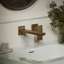 Baroque Aged Bronze Wall Mounted Basin Mixer Tap V2