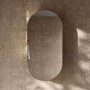 Zenith Brushed Gold Oval LED Mirror Cabinet 450mm