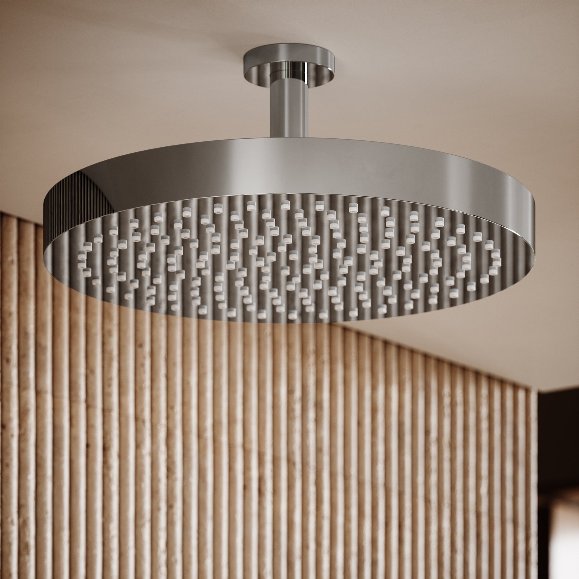 AcquaVita Chrome Ceiling Shower Arm 100mm