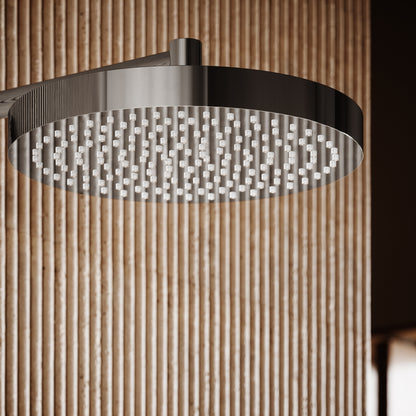 AcquaVita Chrome Push Button Rainfall Shower