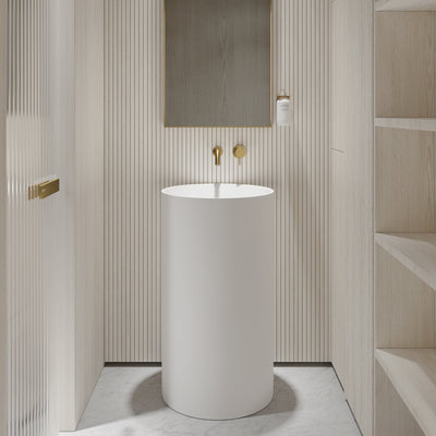 Alessa Cylinder Freestanding Stone Basin 495mm