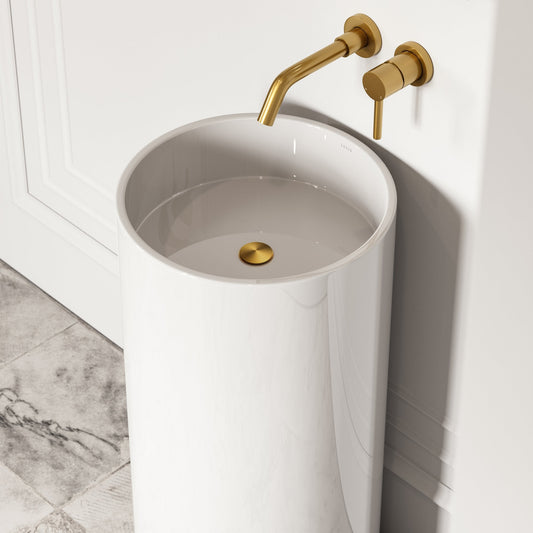 Alina Cylinder Freestanding Stone Basin 400mm