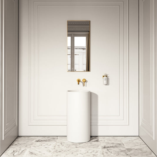 Alina Cylinder Freestanding Stone Basin 400mm