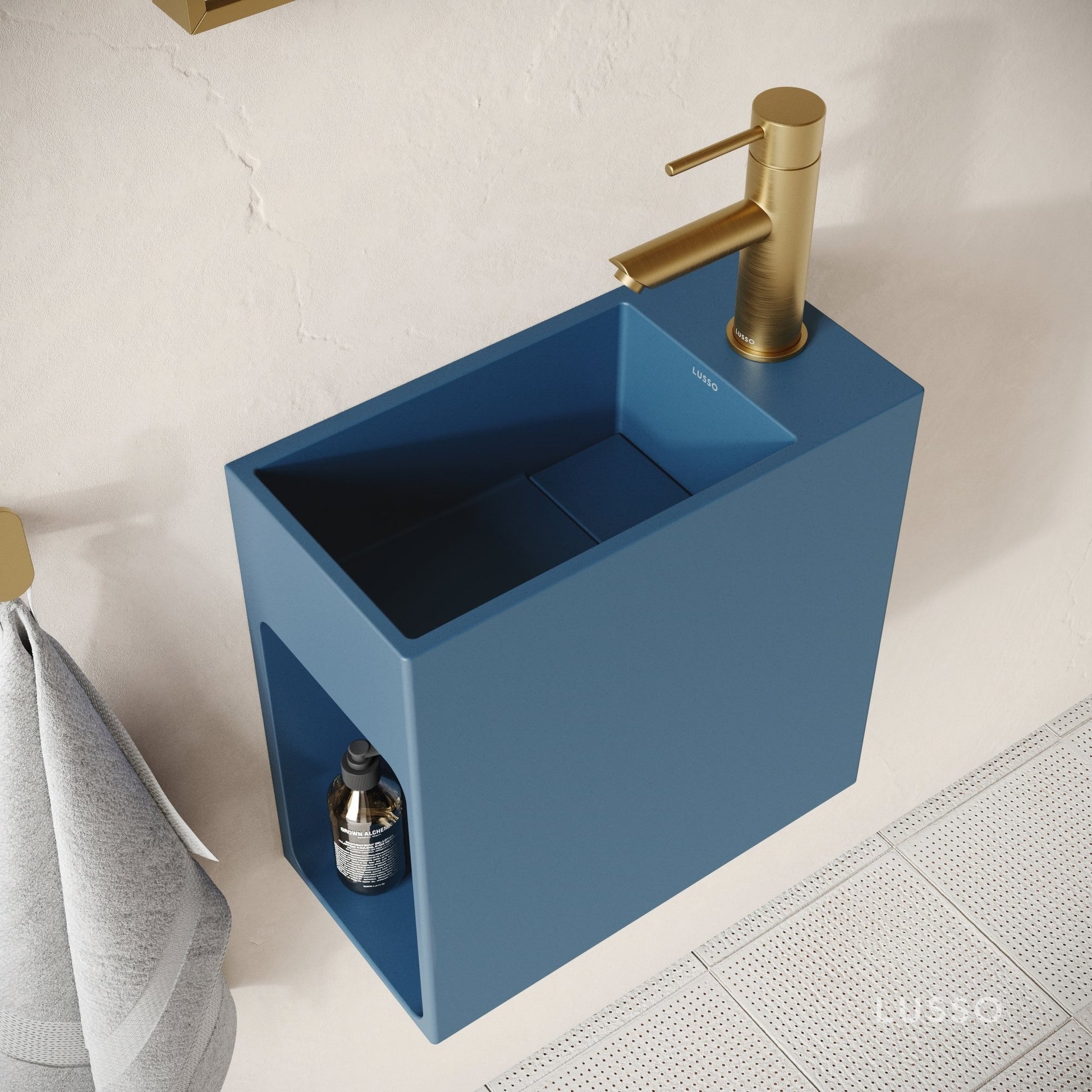 Alto Azure Concrete Wall Hung Basin 400mm
