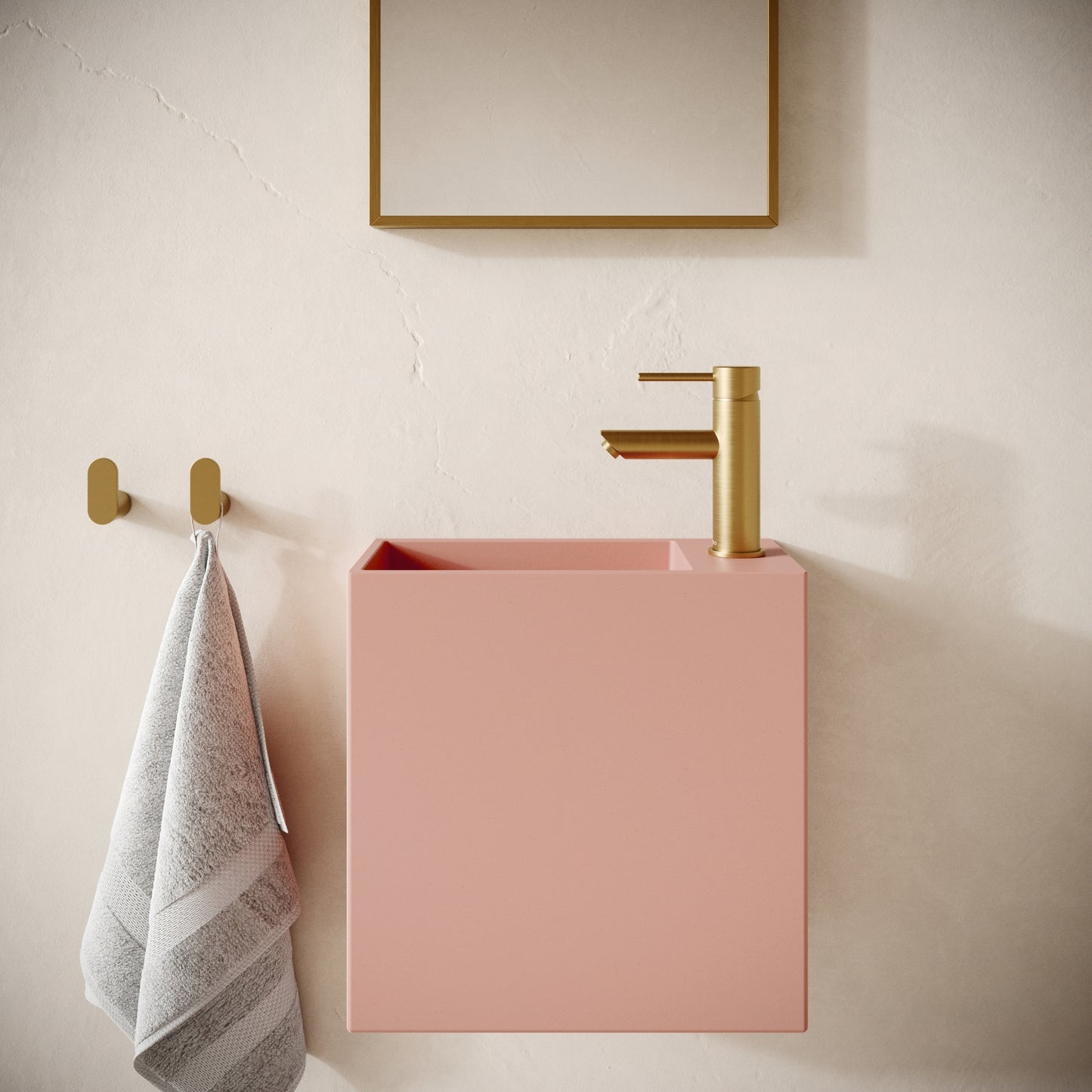 Alto Blush Concrete Wall Hung Basin 400mm
