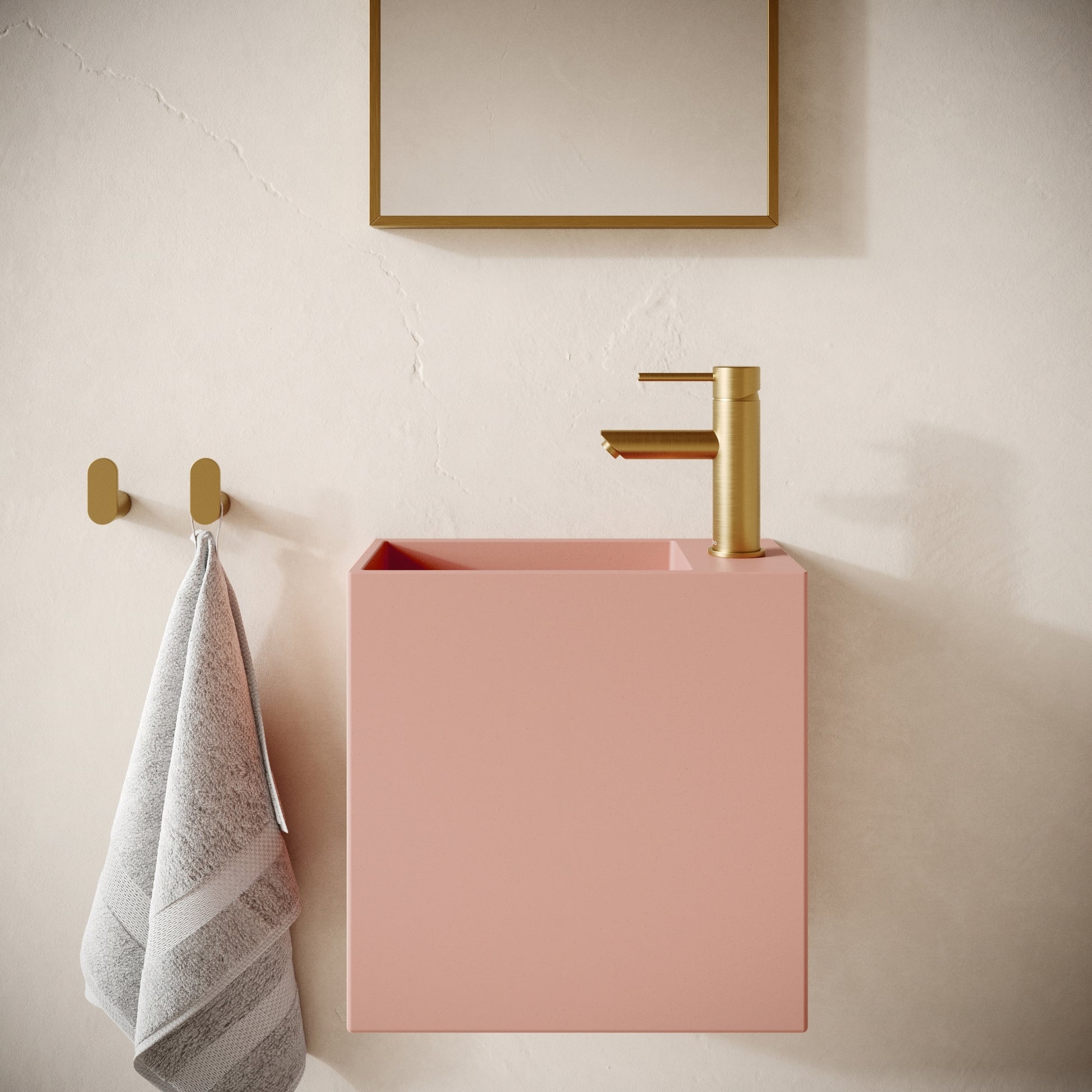 Alto Blush Concrete Wall Hung Basin 400mm