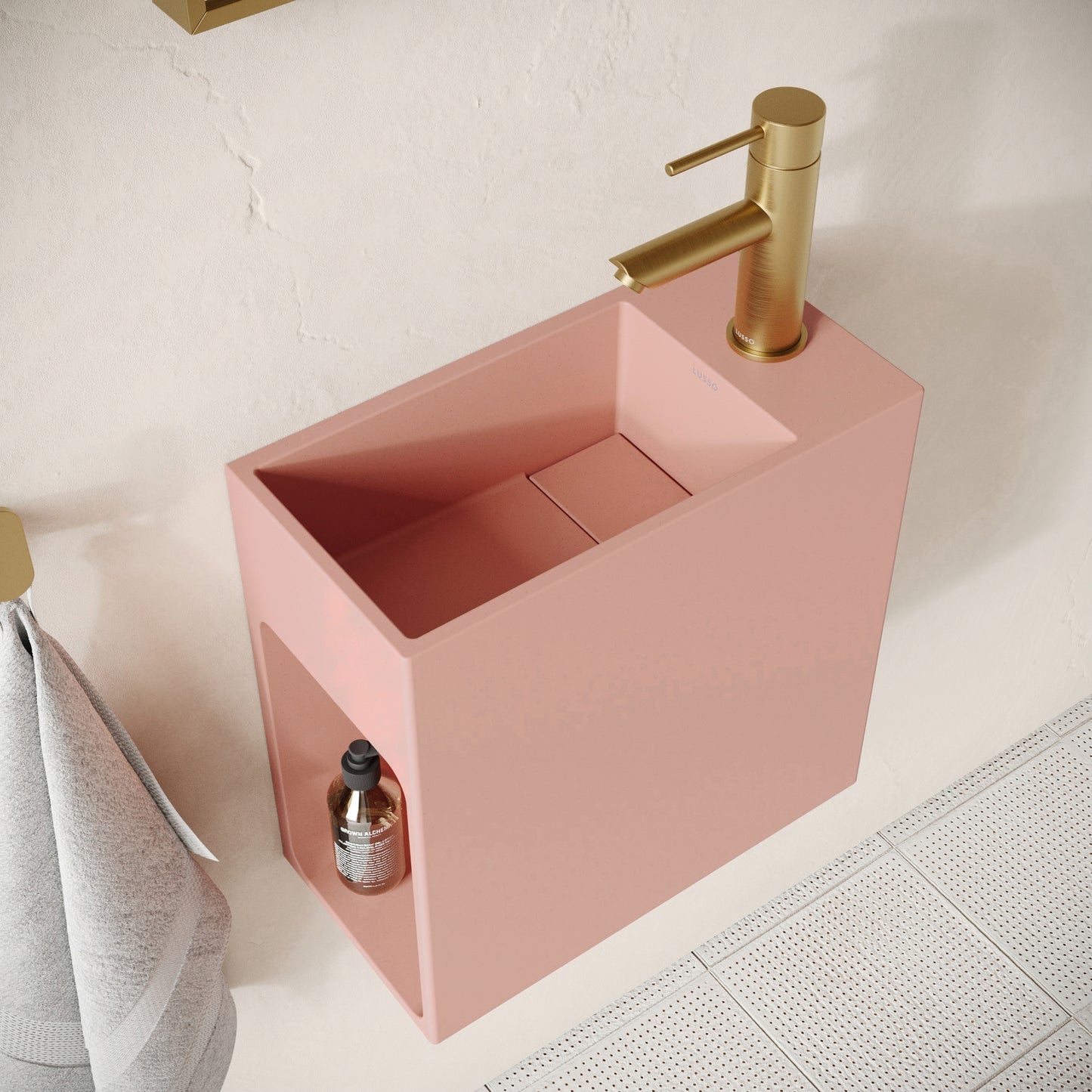 Alto Blush Concrete Wall Hung Basin 400mm