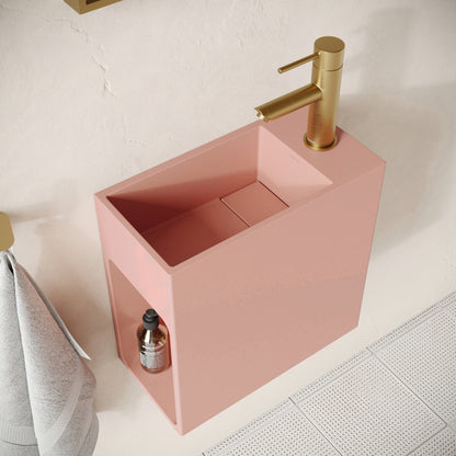 Alto Blush Concrete Wall Hung Basin 400mm