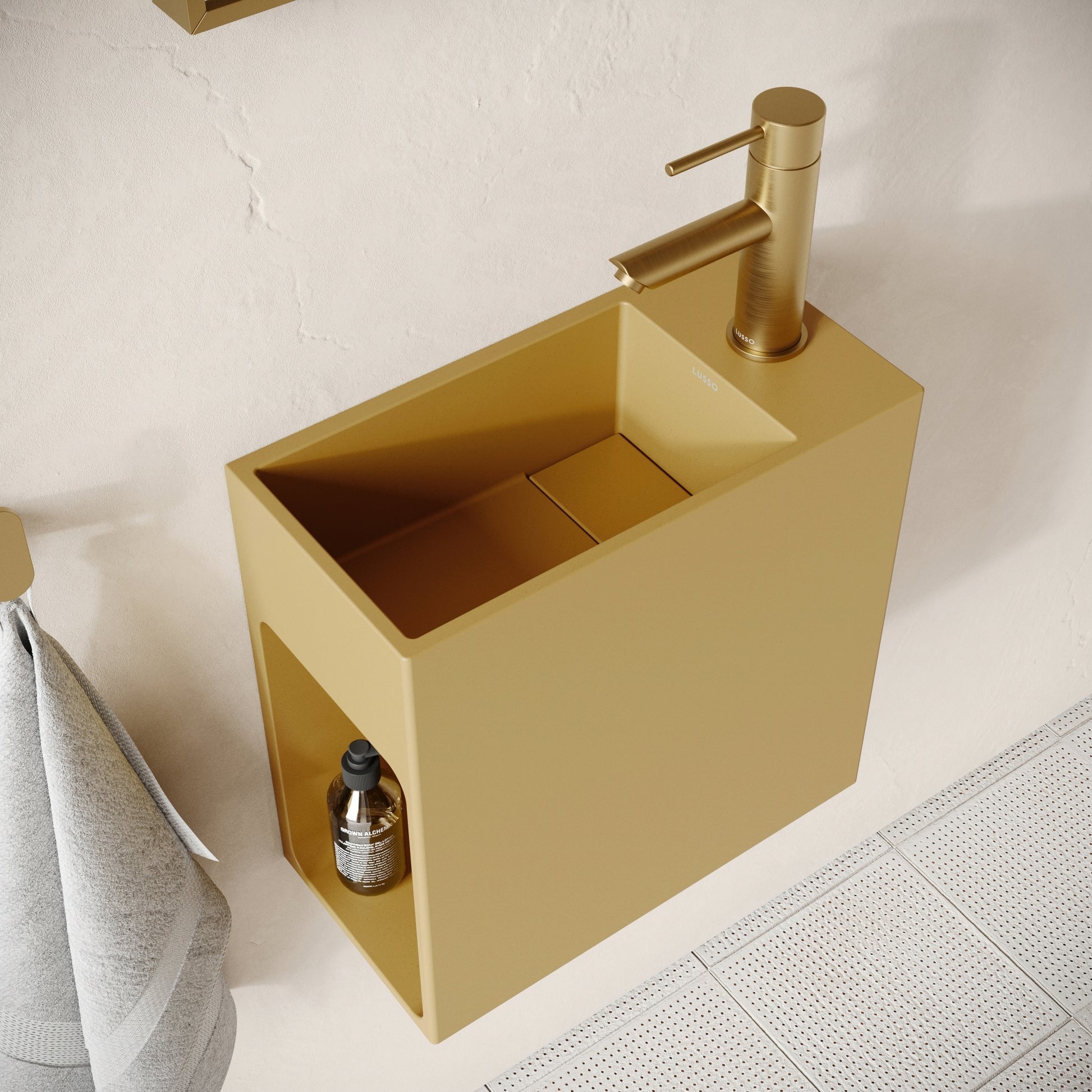 Alto Saffron Concrete Wall Hung Basin 400mm