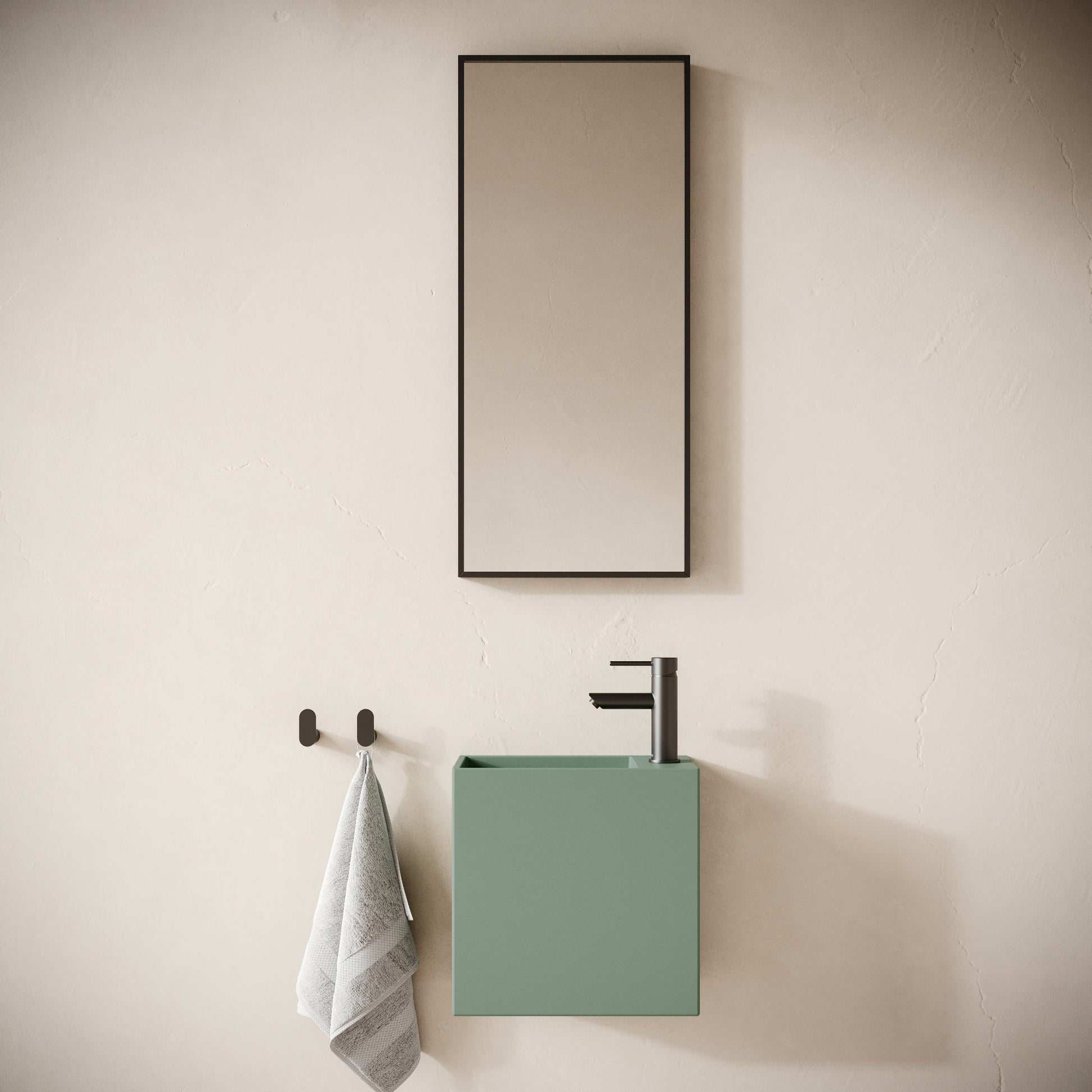 Alto Seafoam Concrete Wall Hung Basin 400mm