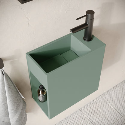 Alto Seafoam Concrete Wall Hung Basin 400mm