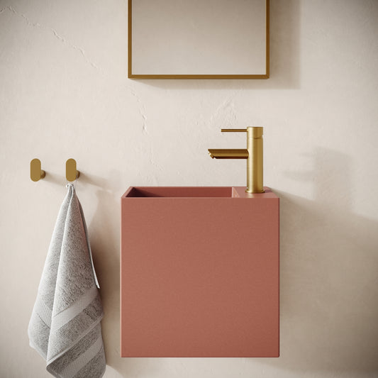 Alto Terracotta Concrete Wall Hung Basin 400mm