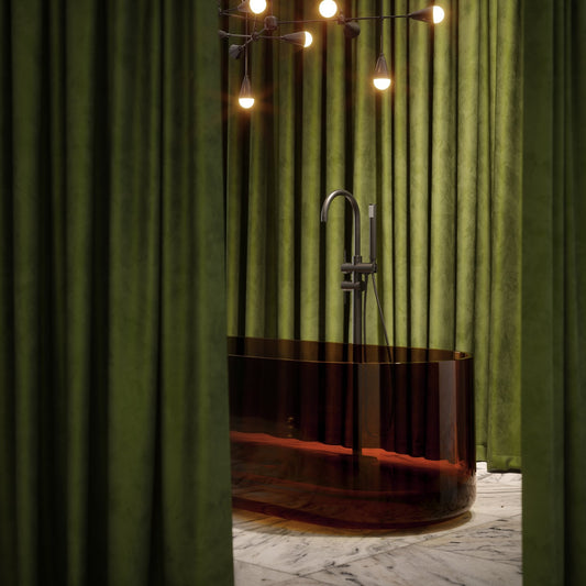 Amore Amber Resin Freestanding Bath 1700mm