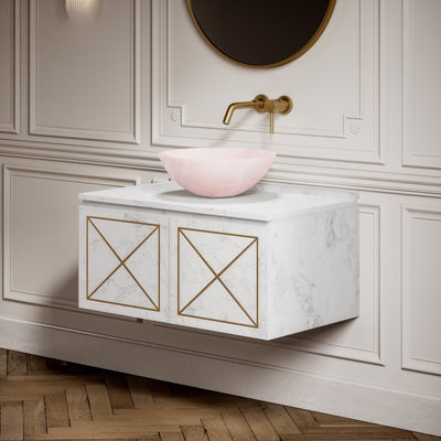 Annabel Pink Onyx Countertop Basin 400mm