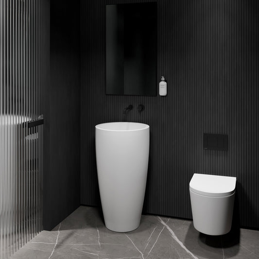 Annelie Cylinder Freestanding Stone Basin 500mm