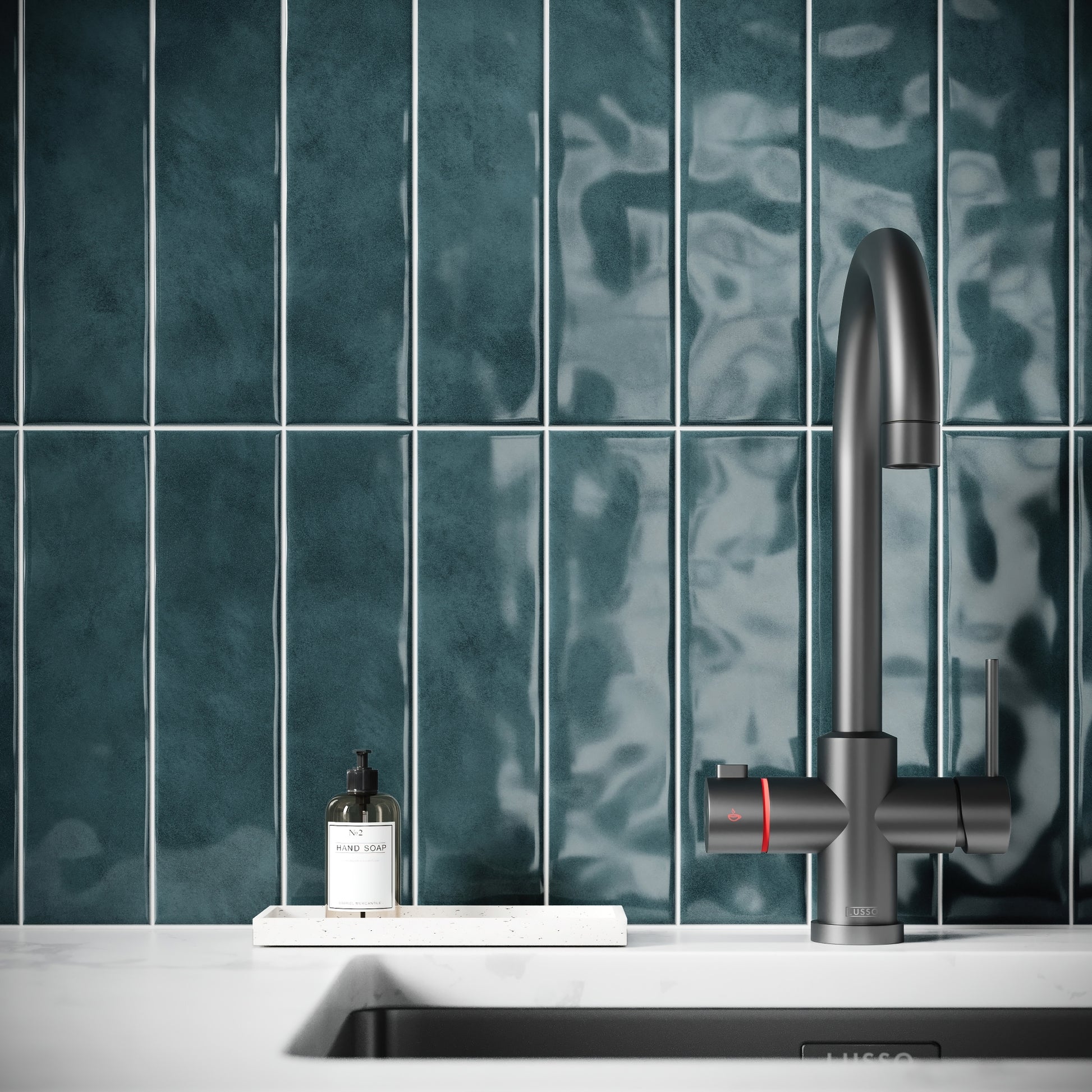 Antique Metro Deep Sea Blue Glazed Porcelain Wall Tile