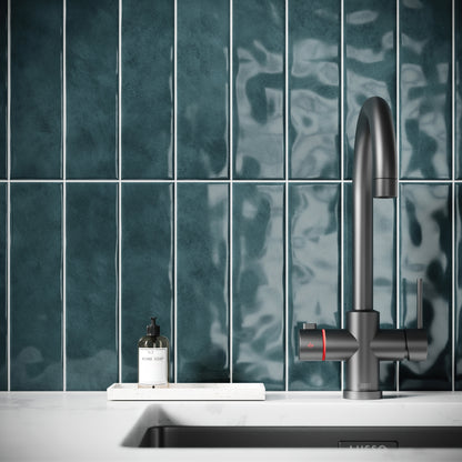 Antique Metro Deep Sea Blue Glazed Porcelain Wall Tile
