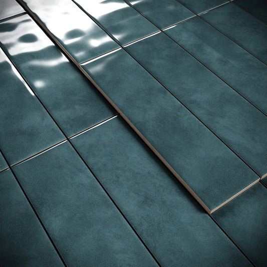 Antique Metro Deep Sea Blue Glazed Porcelain Wall Tile
