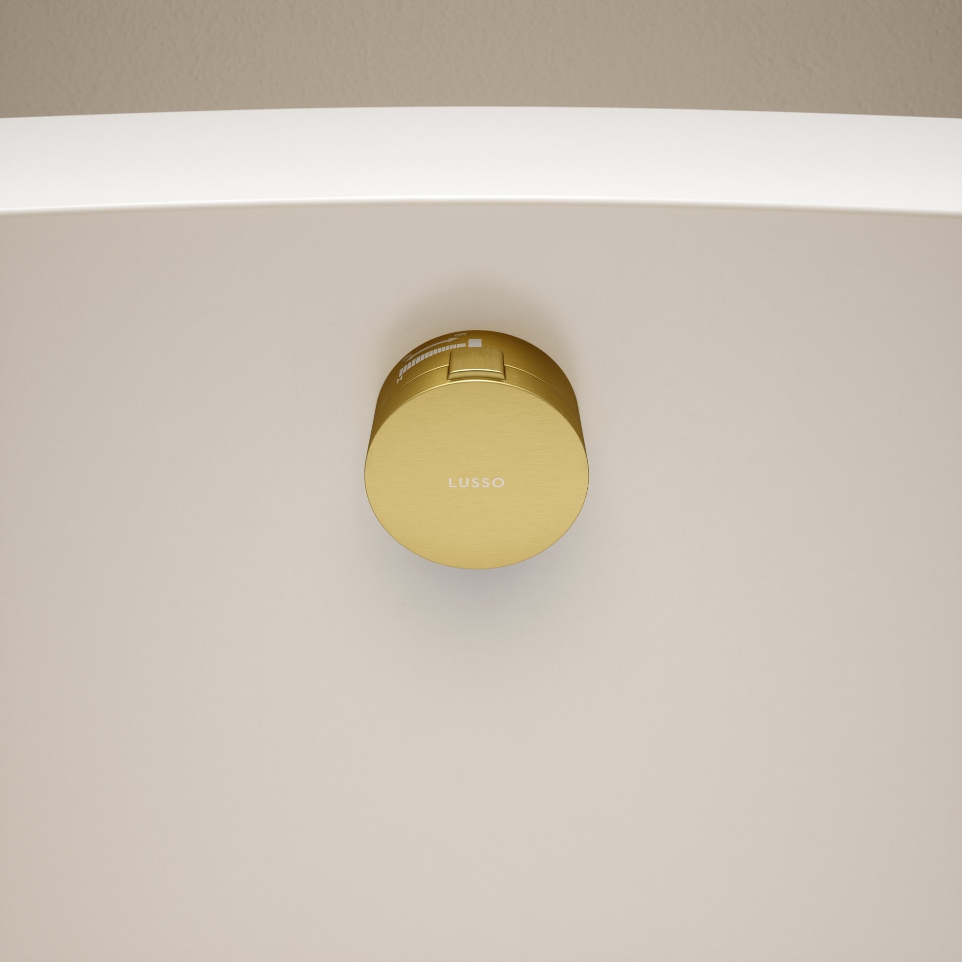 Aquaflow Brushed Gold Overflow Bath Filler Tap & Waste