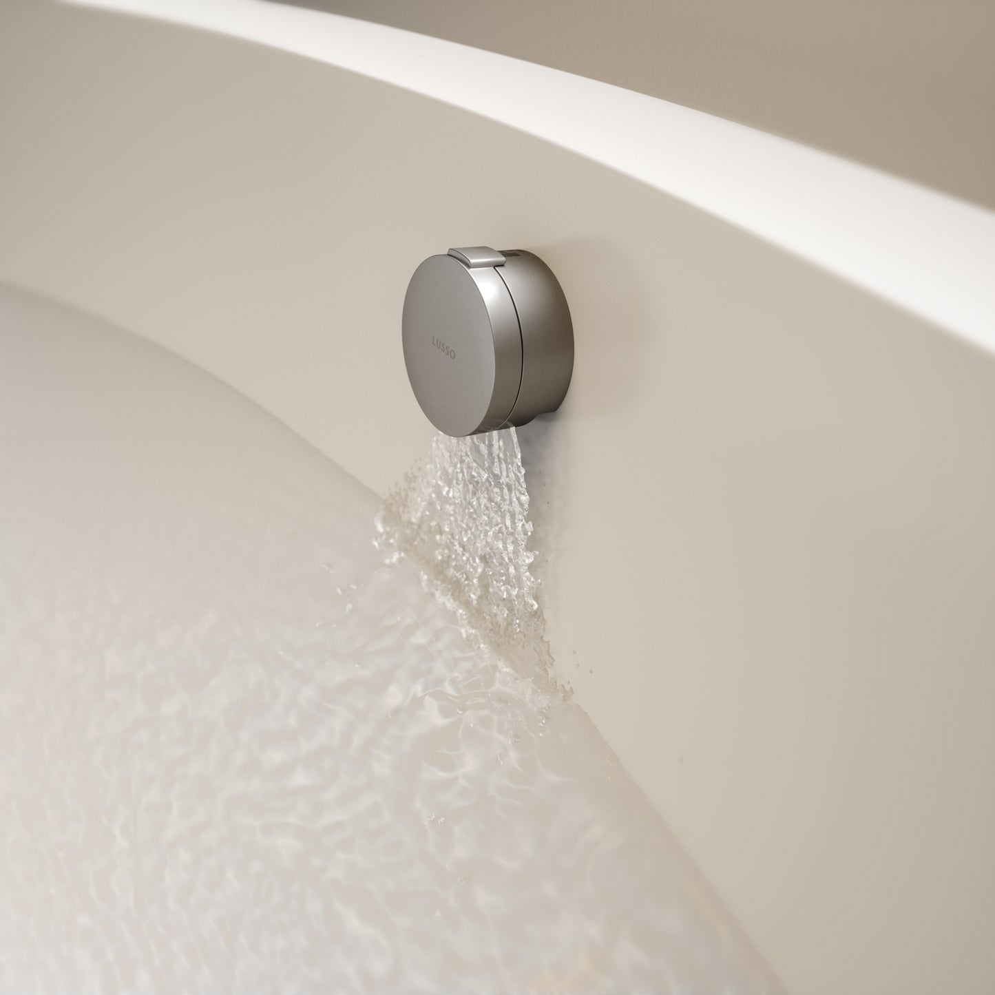 Aquaflow Brushed Stainless Overflow Bath Filler Tap & Waste