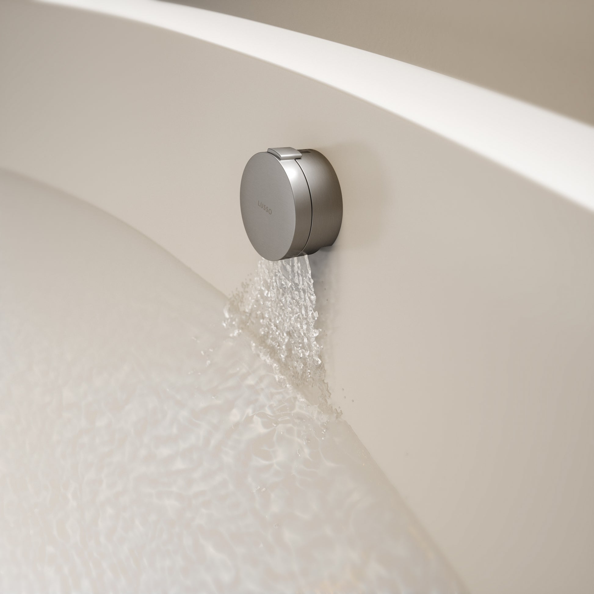 Aquaflow Brushed Stainless Overflow Bath Filler Tap & Waste