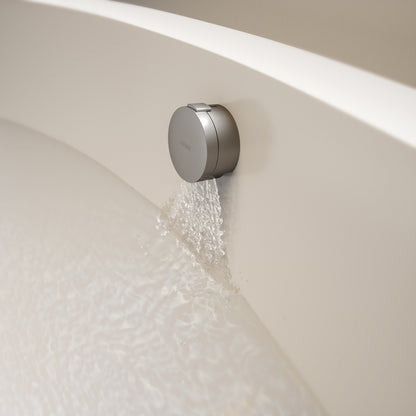Aquaflow Brushed Stainless Overflow Bath Filler Tap & Waste