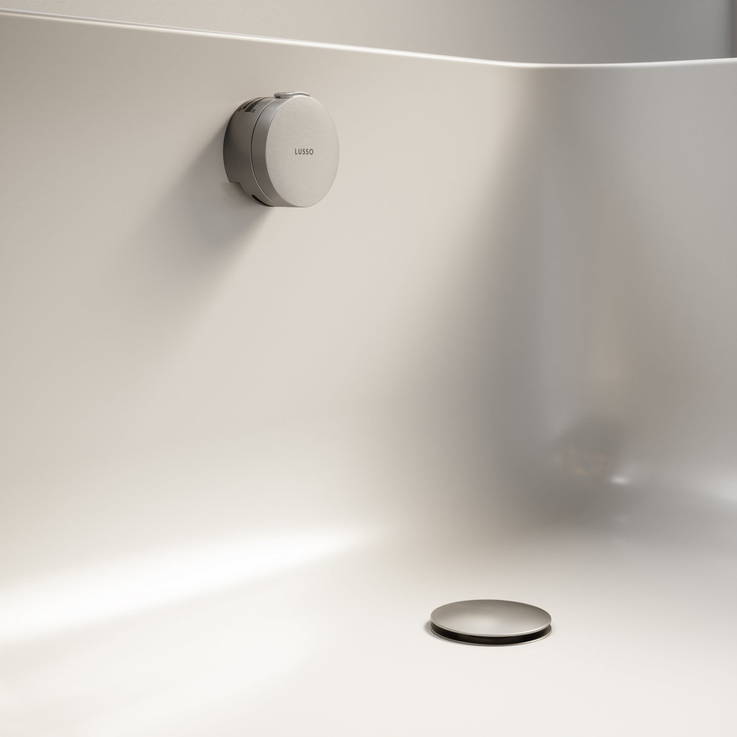 Aquaflow Brushed Stainless Overflow Bath Filler Tap & Waste