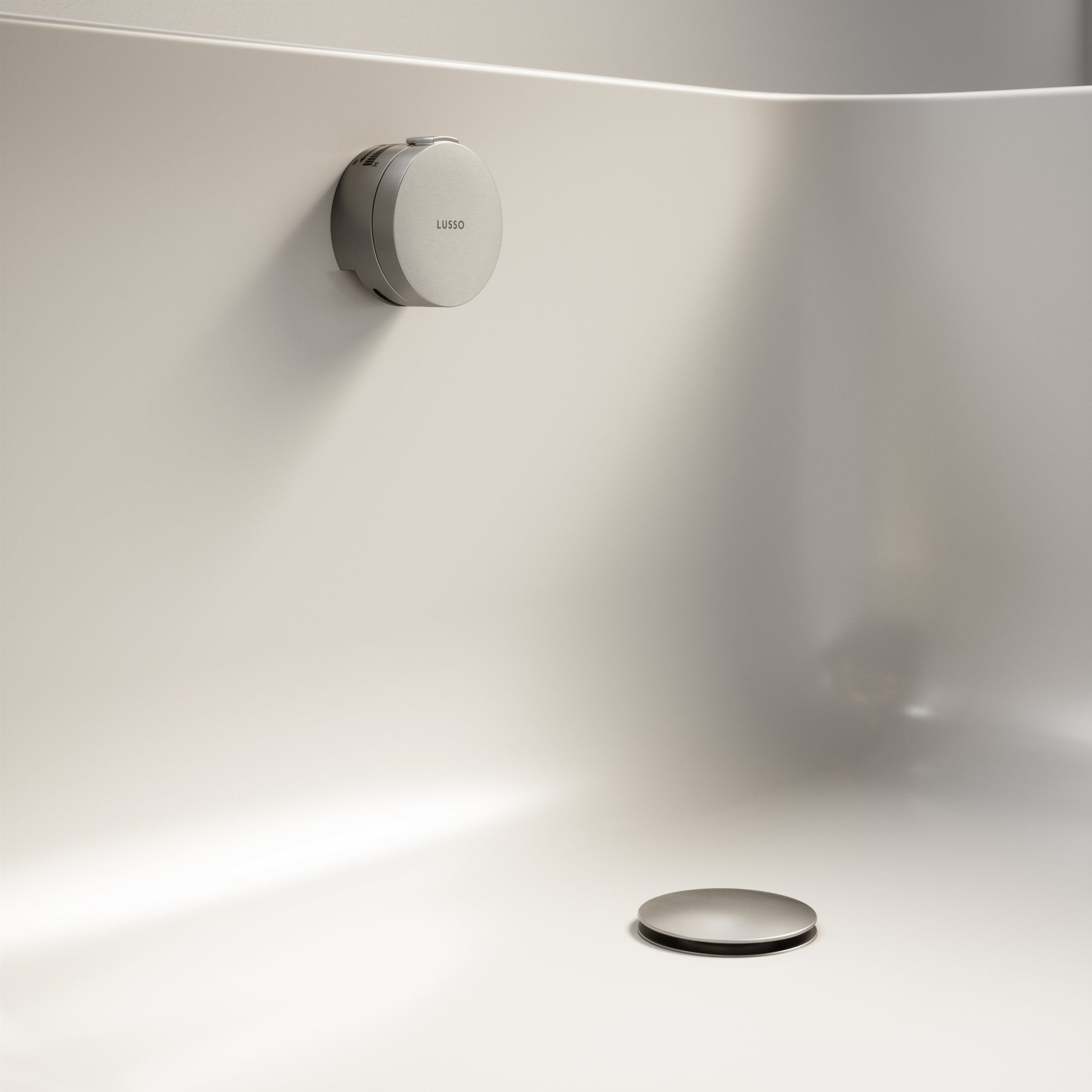 Aquaflow Brushed Stainless Overflow Bath Filler Tap & Waste