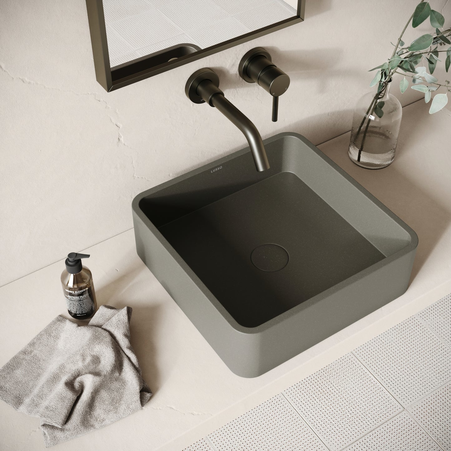 Arquadro Oyster Concrete Countertop Basin 390mm