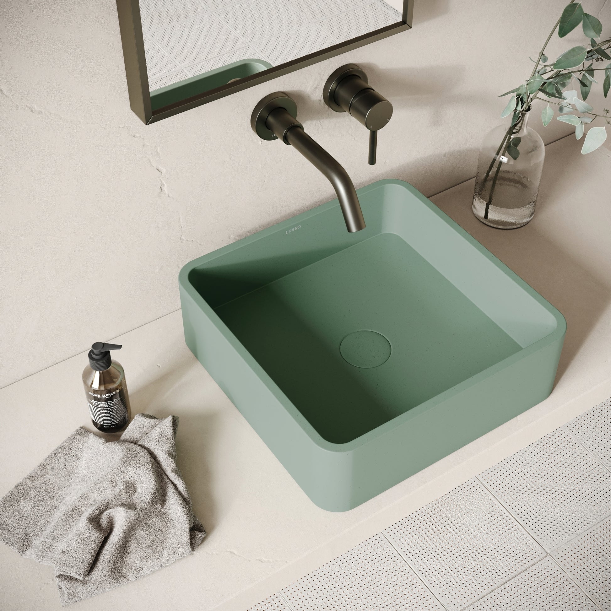Arquadro Seafoam Concrete Countertop Basin 390mm