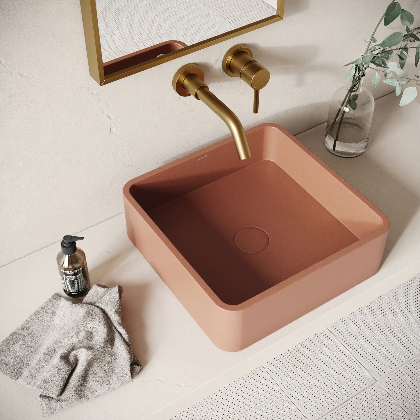 Arquadro Terracotta Concrete Countertop Basin 390mm