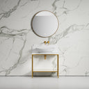 Art Deco Brushed Gold Vanity Unit 800mm