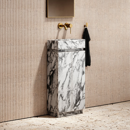 Artista Arabescato Marble Bathroom Vanity Unit 400mm