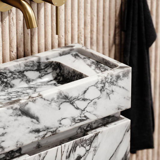Artista Arabescato Marble Bathroom Vanity Unit 400mm