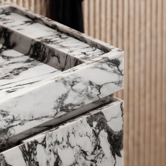 Artista Arabescato Marble Bathroom Vanity Unit 800mm