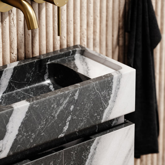 Artista Panda Marble Bathroom Vanity Unit 400mm