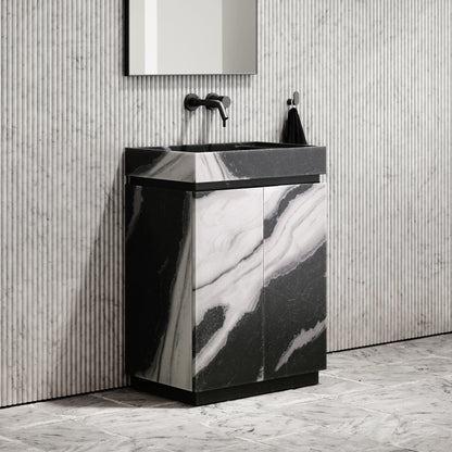 Artista Panda Marble Bathroom Vanity Unit 600mm