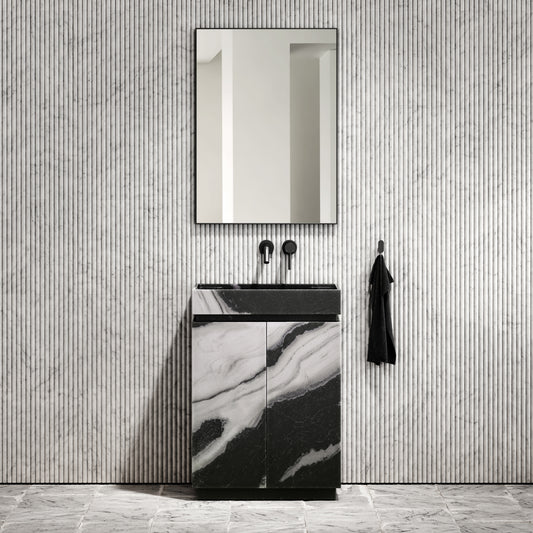 Artista Panda Marble Bathroom Vanity Unit 600mm